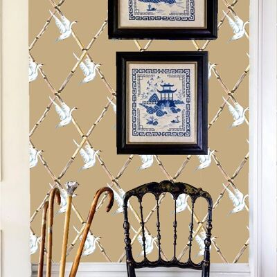 Wallpaper Wild swans caramel