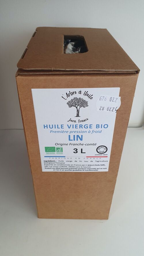 HUILE DE LIN AB BAG IN BOX 3L