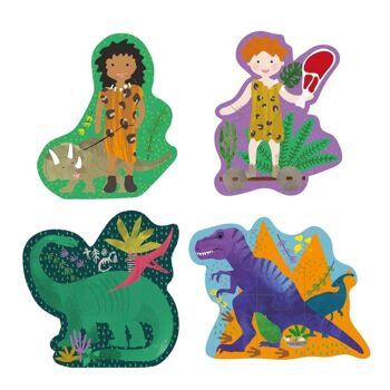 SET DE 4 PUZZLES DINO (3,4,6,8 PIÈCES) 2