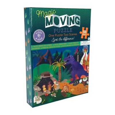 MAGIC MOVING DINO PUZZLE (50 PIECES)