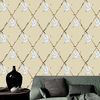 Wallpaper Wild swans sand