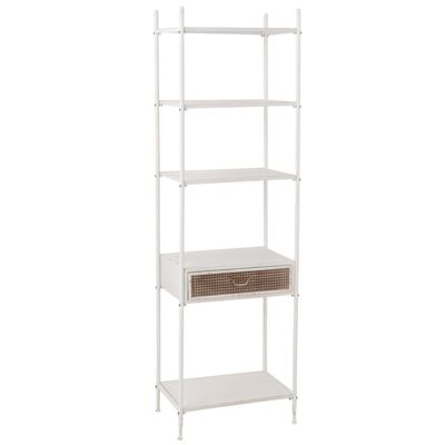 ETAGERE 1 TIROIR+ 4 PLANCHES METAL BLANC