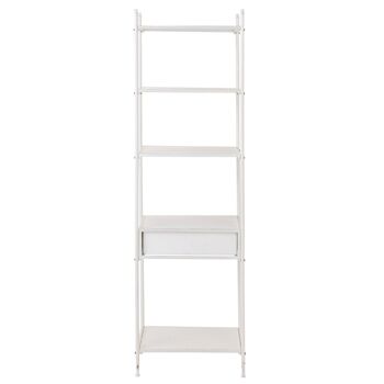 ETAGERE 1 TIROIR+ 4 PLANCHES METAL BLANC 2