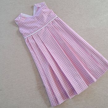 Pink Checkered Baby Dress 1