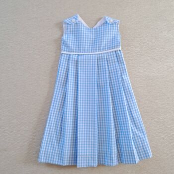 Blue Checkered Baby Dress 1