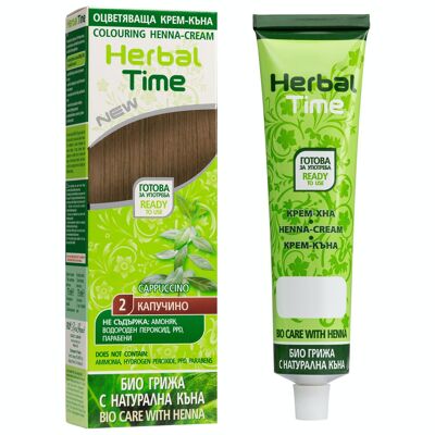 HERBAL TIME Cappuccino #2 - Tinte natural para el cabello con henna