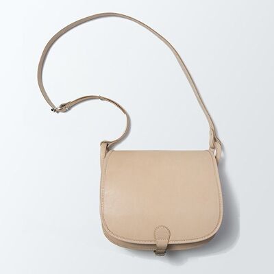 Natural vegetable leather messenger bag