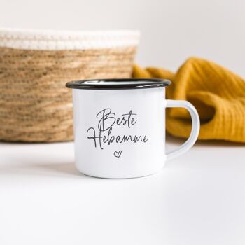 Meilleure sage-femme - Tasse en émail 4