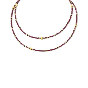 Collier CO88 perles miyuki mixtes 70+5cm