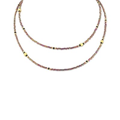 CO88 Halskette gemischte Miyuki-Perlen 70+5cm