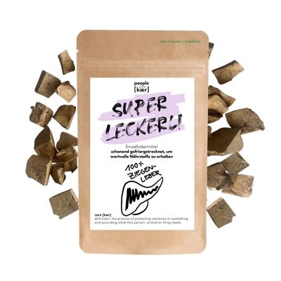 Super Leckerli aus 100% gefriergetrockneter Ziegenleber (80g)