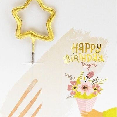 Happy Birthday Bouquet Mini Wonder Card