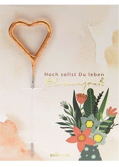 Hoch sollst du leben Bouquet Mini Wondercard