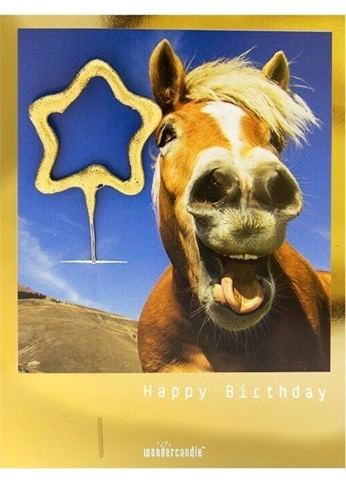 Happy Birthday Golden Polaroid Mini Wondercard
