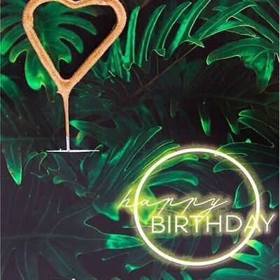 Happy Birthday Neon Light Mini Wonder Card