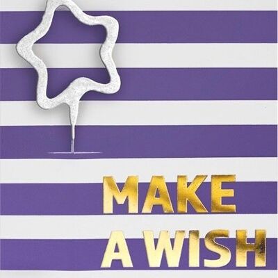 Make a Wish Stripes Mini Wonder Card