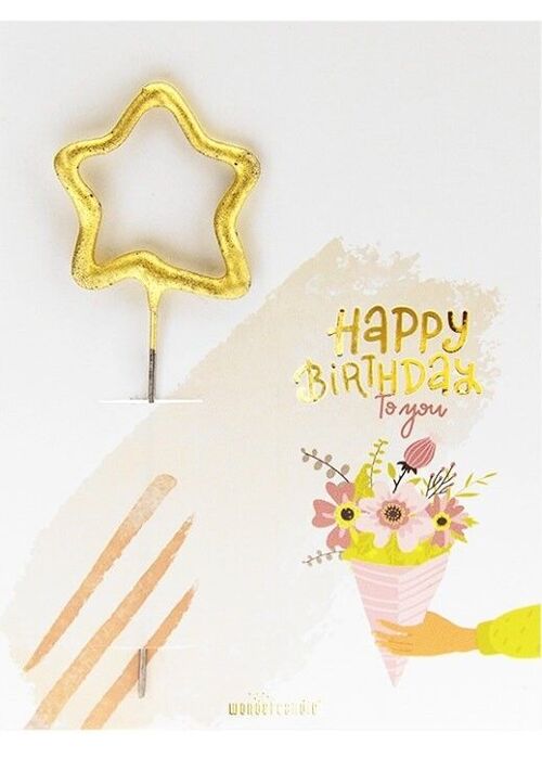 Happy Birthday Bouquet Mini Wondercard