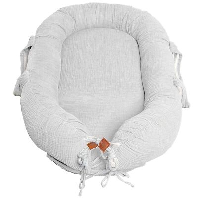 Organic and physiological babynest for newborn White
