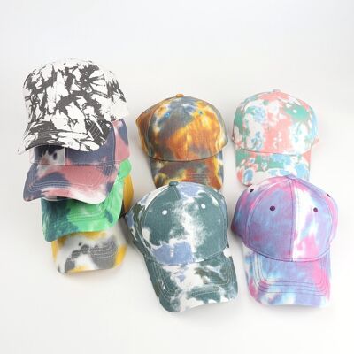 Gorra de béisbol de color degradado Tie-Dye