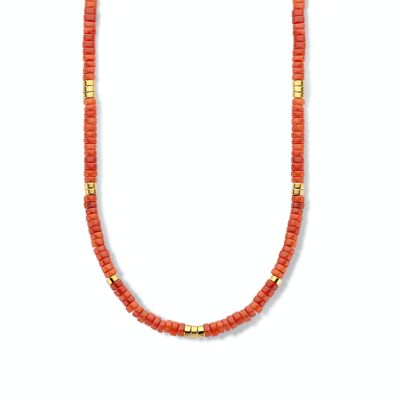 CO88 Halskette mit roten Korallenperlen IPG
