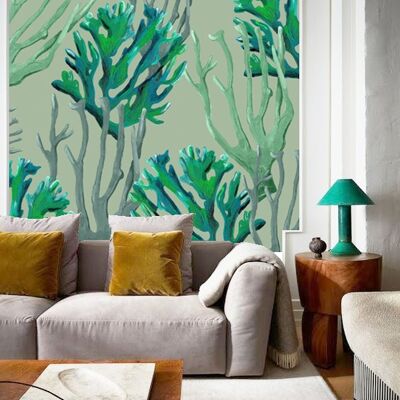 Wallpaper Coastal coral green