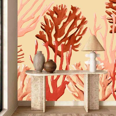 Wallpaper Coastal coral red