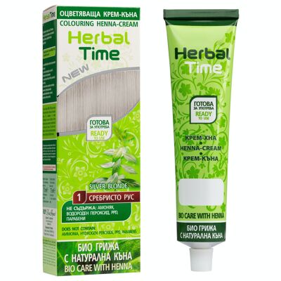 HERBAL TIME Biondo Argento #1 - Tintura per capelli naturale all'henné