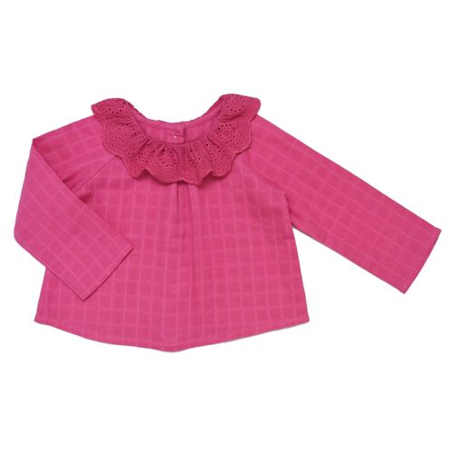 Blouse Charlotte lange framboise