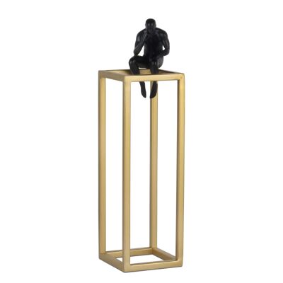 ADM - Objet déco 'Penseur' - Coloris Or - 37 x 11 x 11 cm