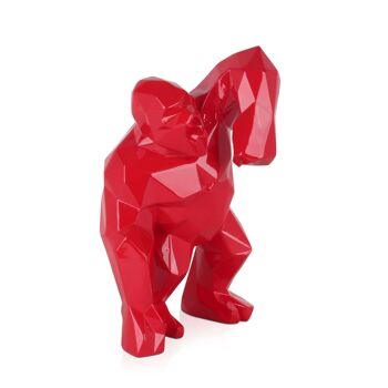 ADM - Sculpture Résine 'Angry King Kong' - Couleur Rouge - 30 x 20 x 18 cm 2