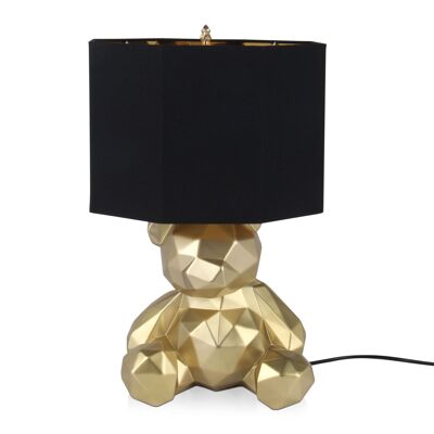 ADM – Lampe „Facettierter Bär“ – Farbe Gold – 53 x 32 x 32 cm