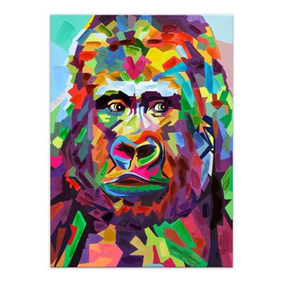 ADM - Lámina 'Orangután Pop Art' - Multicolor - 70 x 50 x 3,5 cm