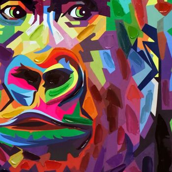 ADM - Affiche 'Orangutan Pop Art' - Multicolore - 70 x 50 x 3,5 cm 3