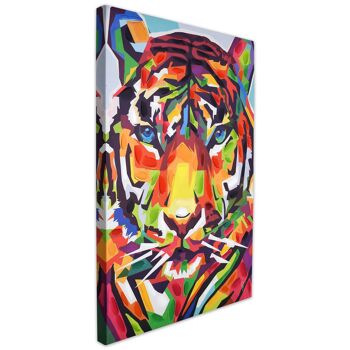 ADM - Affiche 'Pop Art Tiger' - Multicolore - 70 x 50 x 3,5 cm 2