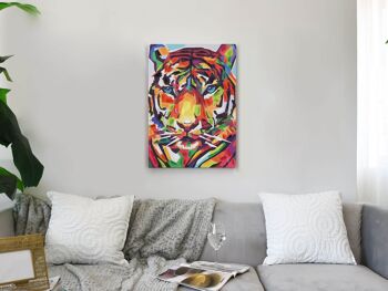 ADM - Affiche 'Pop Art Tiger' - Multicolore - 70 x 50 x 3,5 cm 4
