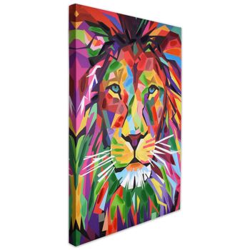 ADM - Affiche 'Pop Art Lion' - Multicolore - 70 x 50 x 3,5 cm 2