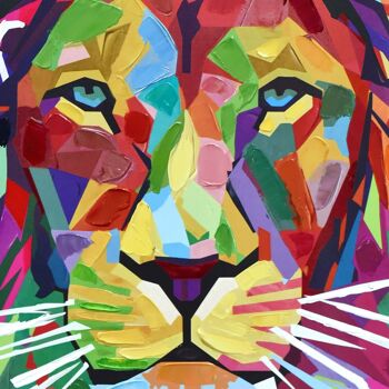ADM - Affiche 'Pop Art Lion' - Multicolore - 70 x 50 x 3,5 cm 3