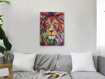 ADM - Affiche 'Pop Art Lion' - Multicolore - 70 x 50 x 3,5 cm 4