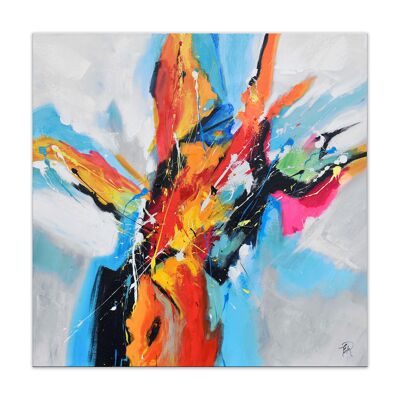 ADM - Dipinto 'Astratto' - Colore Azzurro - 100 x 100 x 3,5 cm