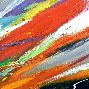 ADM - Tableau 'Abstract trio multicolor wave' - Multicolore - 80 x 120 x 3,5 cm 3