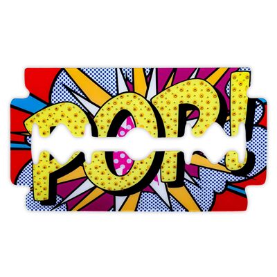 ADM - Impression sur plexiglas 'Lametta Pop Art' - Multicolore - 40 x 70 x 0,4 cm