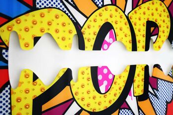 ADM - Impression sur plexiglas 'Lametta Pop Art' - Multicolore - 40 x 70 x 0,4 cm 3