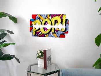 ADM - Impression sur plexiglas 'Lametta Pop Art' - Multicolore - 40 x 70 x 0,4 cm 4