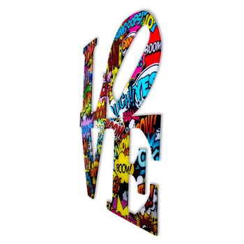 ADM - Impression sur plexiglas 'Love Pop Art' - Multicolore - 55 x 55 x 0,4 cm 2