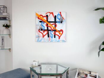 ADM - Tableau 'Tris d'amore' - Multicolore - 50 x 50 x 10 cm 10