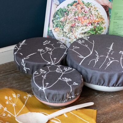 Reusable Linen Bowl Covers from the Hedgerow Collection