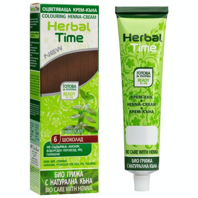HERBAL TIME Chocolate #6 - Tinte natural para el cabello con henna