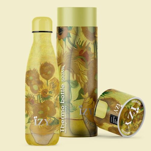 Thermosfles Van Gogh Zonnebloemen 500ML & Drinkfles / waterfles / thermos / fles / geisoleerd / water / Vacuümfles