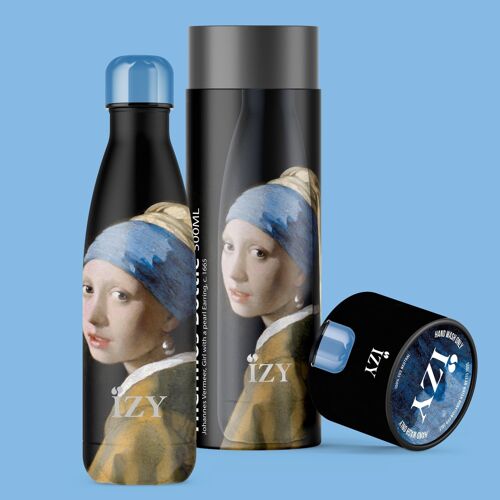 Thermosfles Vermeer - Meisje met Parel 500ML & Drinkfles / waterfles / thermos / fles / isolatiefles / water / Vacuümfles