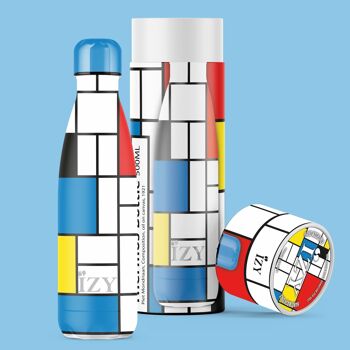 Thermosfles Mondriaan 500ML & Drinkfles / waterfles / thermos / fles / isolatiefles / water / Warmhoudfles